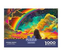 1000 Pieces Rainbow Jigsaw Puzzles Rainbow Challenge High Difficulty for Adults Home Decorations Educational Game Age 12+ for Adults 70x50cm/1000pcs