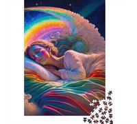 1000 Pieces Rainbow Spirit Jigsaw Puzzles for Adults Wooden Puzzle Educational Game for Adult Teenagers 1000pcs (75x50cm)