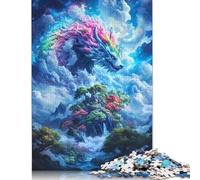 1000 Pieces Rainbow Wolf In The Clouds Jigsaw Puzzles Adults Difficulty Puzzles Strengthen Relationships between Family Members (75x50cm)