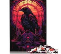 1000 Pieces Raven at The End of Time Jigsaw Square Puzzle for Adults Paper Puzzles Unique Challenge Games 38x26cm/1000pcs