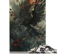 1000 Pieces Raven in Chaos Jigsaw Square Puzzle for Adults Paper Puzzles Unique Challenge Games 38x26cm/1000pcs