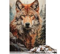 1000 Pieces Realm of The Alpha Wolf Jigsaw Puzzle Puzzles for Adults & Teenager for Adults Teenagers Age 14+ 1000pcs (75x50cm)