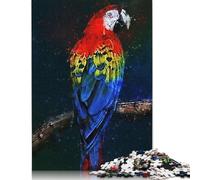 1000 Pieces red Parrots Jigsaw Puzzle Difficulty Puzzle Education Games Toys 1000pcs (38x26cm)
