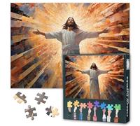 1000 Pieces Resurrection of Jesus Puzzles for Adults Jesus Puzzle for Adults Christian Concept Jigsaw Puzzles for Artwork Home Decoration Puzzle Gifts for Family Friends Games 27.5"X19.7"