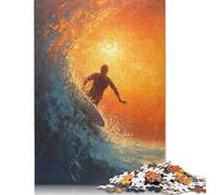 1000 Pieces Riding The Waves Jigsaw Puzzles for Adults Paper Puzzle Educational Game for Adult Teenagers 1000pcs (38x26cm)