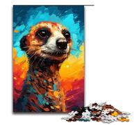 1000 Pieces Robot Meerkat by of Thick Coloured Clour Adult Jigsaw Puzzles Family Fun Family Game Stress Reliever Difficult Challenge 75x50cm