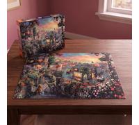 1000 Pieces Romantic Town at Dusk Jigsaw Puzzle European Village Sunset Art Premium Matte Board Brain Teaser for Adults & Family 10.2x15 Inch Home Decor Gift
