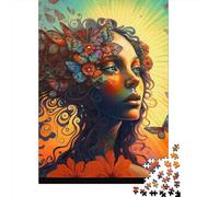 1000 Pieces Rose Beautiful Girl Creative Square Jigsaw Puzzles for Adults And Wooden Puzzles Challenging Game 1000pcs (75x50cm)