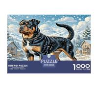 1000 Pieces Rottweiler Jigsaw Puzzles for Adults Educational Games Jigsaw Puzzle Home Decors for The Whole for Women, Gifts for Men 38x26cm/1000pcs