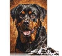 1000 Pieces 'Rottweiler Portrait Jigsaw Puzzle Puzzle for Adults And Teenager For Family Fun & Game Night 1000pcs (75x50cm)