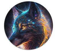 1000 Pieces Round Puzzles for Adults Spirit Wolf Cardboard Jigsaw for Teenagers Age Group 14+, Home Decor (67.5x67.5cm)
