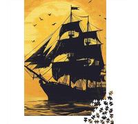 1000 Pieces Sailboat Jigsaw Puzzles for Adults Wooden Puzzles for Adults Teenager Man Woman Gift 1000pcs (75x50cm)