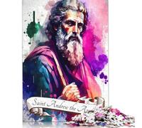 1000 Pieces 'Saint Andrew The Apostle Jigsaw Puzzles for Adults, Puzzle, 1000 Pieces Puzzle, Puzzle Game Difficult Challenge Puzzle 38x26cm/1000pcs