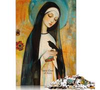 1000 Pieces 'Saint Clare of Assisi Jigsaw Puzzles Adults Difficulty Puzzles Strengthen Relationships between Family Members (38x26cm)