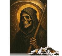 1000 Pieces Saint Grim Reaper Dark Art Jigsaw Puzzles for Adults Paper Puzzles for Adults Teenager Man Woman Gift 1000pcs (38x26cm)
