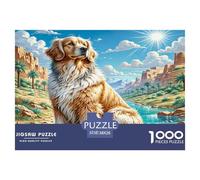 1000 Pieces Saluki Jigsaw Puzzles for Adults Challenging Game Jigsaw Puzzle Home Decoration for Men Women Elders Seniors 38x26cm/1000pcs