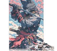 1000 Pieces Samurai Wolf Under Sakura Jigsaw Puzzles Difficulty Jigsaw Puzzles Education Games Toys 1000pcs (75x50cm)
