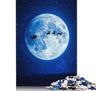 1000 Pieces 'Santa's Sleigh on Christmas Eve Jigsaw Puzzles for Adults, Puzzle, 1000 Pieces Puzzle, Puzzle Game Difficult Challenge Puzzle 38x26cm/1000pcs