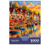 1000 Pieces Scenery Jigsaw Puzzle Adults Teens Fun Relaxation Activity Urban Architecture Precision Fit Gift Box 70x50cm/1000pcs