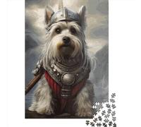 1000 Pieces Schnauzer Viking Jigsaw Square Puzzle for Adults Wooden Puzzles Unique Challenge Games 1000pcs (75x50cm)