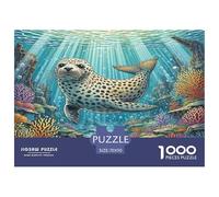 1000 Pieces Seal Jigsaw Puzzles for Adults Challenging Game Jigsaw Puzzle Home Decoration for The Whole for Women, Gifts for Men 70x50cm/1000pcs