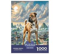 1000 Pieces Shar Pei Jigsaw Puzzles for Adults Educational Games Jigsaw Puzzle Home Decors for The Whole for Women, Gifts for Men 70x50cm/1000pcs
