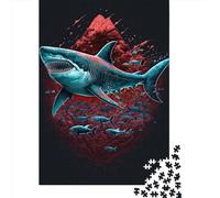 1000 Pieces Shark Colorful1 for Adults Difficult Jigsaw Paper Puzzle for Adults Christmas Eve Gifts 1000pcs (38x26cm)