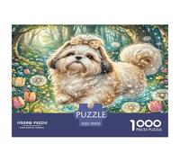 1000 Pieces Shih Tzu Jigsaw Puzzles for Adults Challenging Game Jigsaw Puzzle Home Decoration for The Whole for Women, Gifts for Men 70x50cm/1000pcs