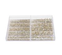 1000 Pieces Shiny Triangular Rhinestones for DIY Crafts Clothes Makeup Decoration 10 Sizes