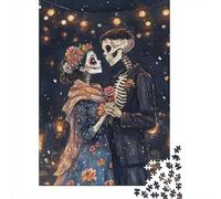 1000 Pieces Skeleton_lovers Jigsaw Puzzles for Adults Paper Puzzle Educational Game for Adult Teenagers 1000pcs (75x50cm)