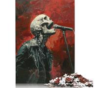 1000 Pieces Skeleton Rock Star Jigsaw Puzzles for Adults Paper Puzzle Educational Game for Adult Teenagers 1000pcs (38x26cm)