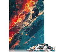 1000 Pieces Skier In A Snowy Mountain Paper Puzzles Paper Puzzles for Adults& Teenagers Age 12 Years Up 1000pcs (38x26cm)