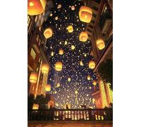 1000 Pieces Sky Lantern Night The Paper Puzzle Jigsaw Puzzle Adult Educational Toys38x52cm