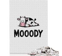 1000 Pieces Sleepy Cow Mood Square Jigsaw Puzzles for Adults And Wooden Puzzles 1000pcs (75x50cm)
