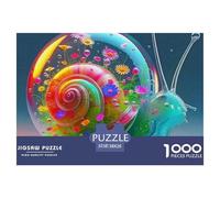1000 Pieces Snail Jigsaw Puzzle Snail Challenge High Difficulty for Adults Home Decorations Educational Game Age 12+ for Adults 38x26cm/1000pcs