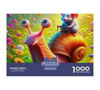 1000 Pieces Snail Jigsaw Puzzle Snail Fun, Challenging for Adults Home Decoration Educational Games Age 12+ for Adults 70x50cm/1000pcs