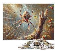 1000 Pieces Spider Web Painting Creative Square Jigsaw Puzzles for Adults And Wooden Puzzles Challenging Game 1000pcs (75x50cm)