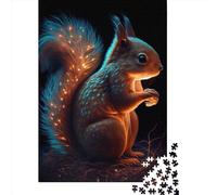 1000 Pieces Squirrel Animal Glowing for Adults Difficult Jigsaw Puzzles for Adults Family Fun Jigsaws Puzzles 1000pcs (38x26cm)
