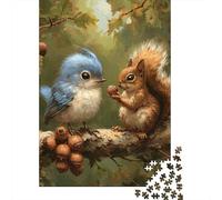 1000 Pieces Squirrel for Adults Difficult Jigsaw Wooden Puzzle for Adults Christmas Eve Gifts 1000pcs (38x26cm)