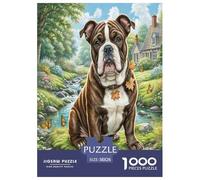 1000 Pieces Staffordshire Bull Terrier Jigsaw Puzzles for Adults Challenging Game Jigsaw Puzzle Home Decors for The Whole for Women, Gifts for Men 38x26cm/1000pcs