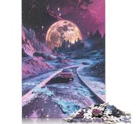 1000 Pieces Starlit Drive Jigsaw Square Puzzle for Adults Wooden Puzzles Unique Challenge Games 1000pcs (75x50cm)