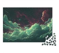 1000 Pieces Starry Sky Clouds Puzzle for Adults Paper Jigsaw Educational Dream Night Sky Puzzles Wall Art Decor 52x38cm/1000pcs