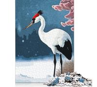 1000 Pieces Stork Wintering Jigsaw Square Puzzle for Adults Wooden Puzzles Unique Challenge Games 1000pcs (75x50cm)
