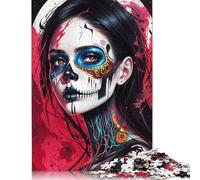 1000 Pieces Sugar Skull Makeup Puzzle for Adults Puzzle Adult Jigsaw Puzzle Learning Educational Toys 1000pcs (75x50cm)