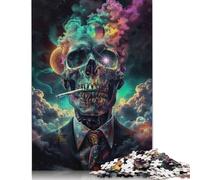 1000 Pieces Suit Up! Smoke Skull Jigsaw Puzzle Jigsaws for Adults for Adults& Teenagers Age 12 Years Up 1000pcs (75x50cm)