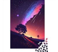 1000 Pieces Sunset_Comet_Trail Creative Square Jigsaw Puzzles for Adults & Paper Puzzles Challenging Game 38x26cm/1000pcs