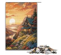 1000 Pieces Sunset Retreat Puzzles for Adults Wooden Jigsaw Family Games 1000 PCS(38x26cm)