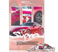 1000 Pieces Supra Red Car Puzzle, Puzzle Jigsaw Puzzles Challenge Jigsaw Puzzle Impossible Puzzle Game for Adults 18+ 1000pcs (75x50cm)