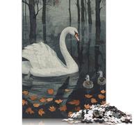 1000 Pieces Swan Wild Puzzle, Puzzle Jigsaw Puzzles Challenge Jigsaw Puzzle Impossible Puzzle Game for Adults 18+ 1000pcs (75x50cm)