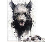 1000 Pieces Tasmanian Devil Watercolor Jigsaw Puzzles for Adults Wooden Puzzles for Adults Puzzles Learning Educational Toys 1000pcs (75x50cm)